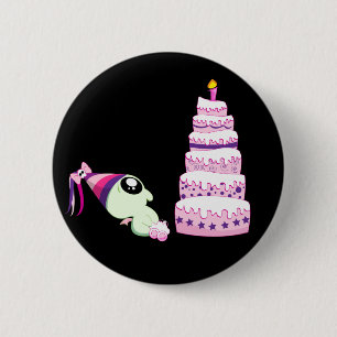 Birthday Girl Cthulhu Pinback Button