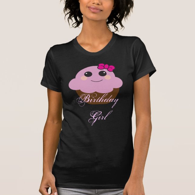 Birthday Girl cupcake tee (Front)