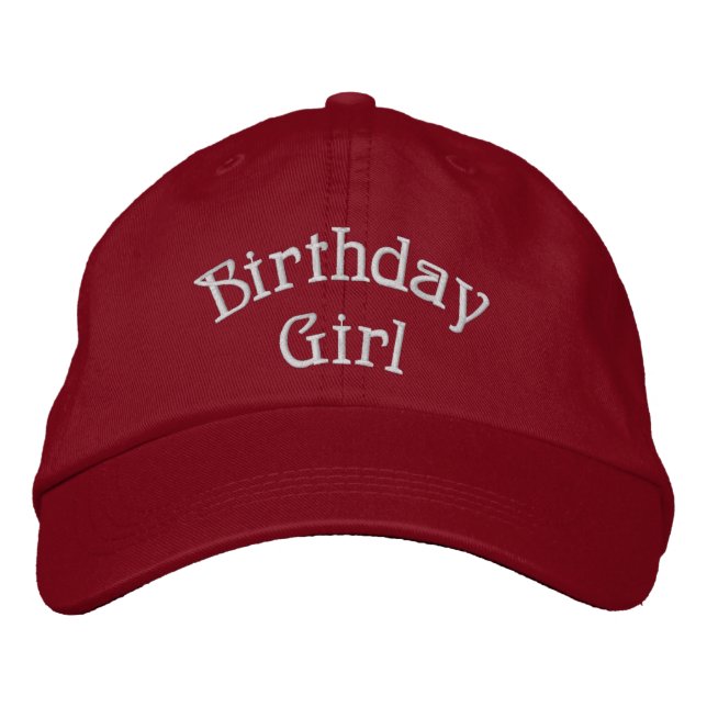 Birthday Girl Cute Embroidered Baseball Hat (Front)