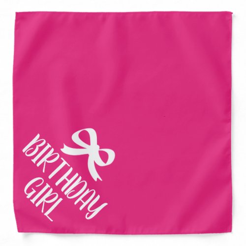 Birthday Girl dog bandana  Pink pet neckerchief