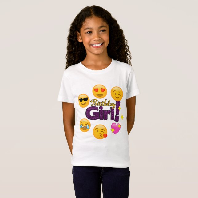 Birthday Girl (emojis) T-Shirt (Front Full)