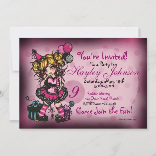 Birthday Girl Fairy Princess Custom Invitations