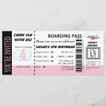 Birthday Girl Flight Ticket Invite Customizable<br><div class="desc">Birthday Girl Flight Ticket Invitation with back sleeve girl birthday invitation. Add your details to the front of this Birthday Girl Flight Ticket Invitation baby shower invitation by simply choosing the "Customize it!" button to begin adding your event details, font style, font size & color, and wording. Please note -...</div>