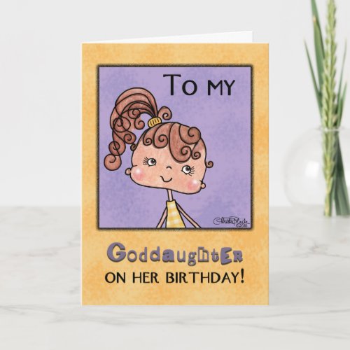 Birthday Girl for Goddaughter_Yellow Gingham Card