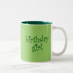 Birthday Girl for St. Patrick's Day Birthday Girls Two-Tone Coffee Mug