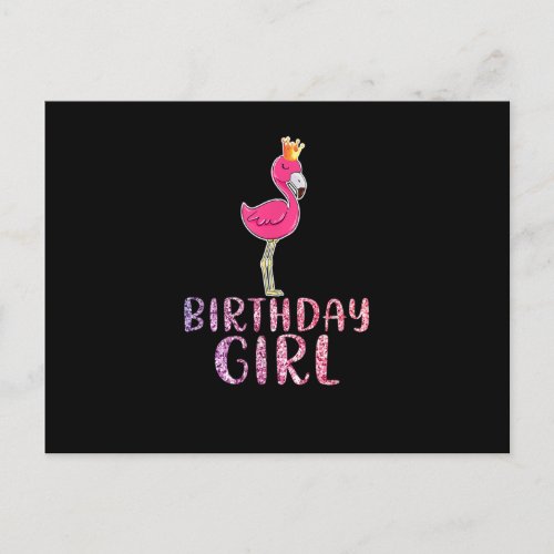 Birthday Girl _ Funny Flamingo Lover Girl Birthday Postcard