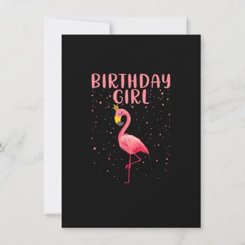 Birthday Girl _ Funny Flamingo Lover Princess Birt Invitation