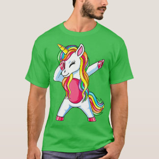 Birthday Girl Gift Dabbing Unicorn Birthday Shirt