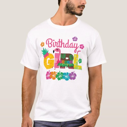 Birthday Girl Hawaiian Luau Summer T_Shirt