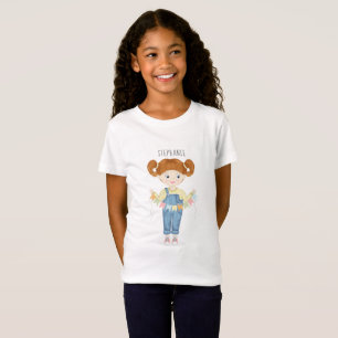 Birthday Girl in Overalls Redhead  T-Shirt