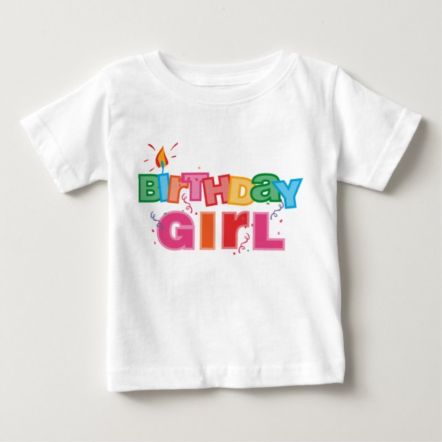 Birthday Girl Letters Baby T-Shirt (Front)