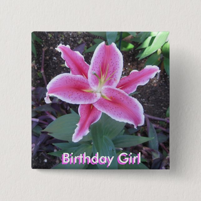 Birthday Girl Lily Button Corsage (Front)