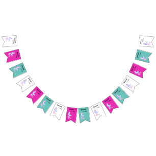 Birthday Girl Mermaid theme  Bunting Flags
