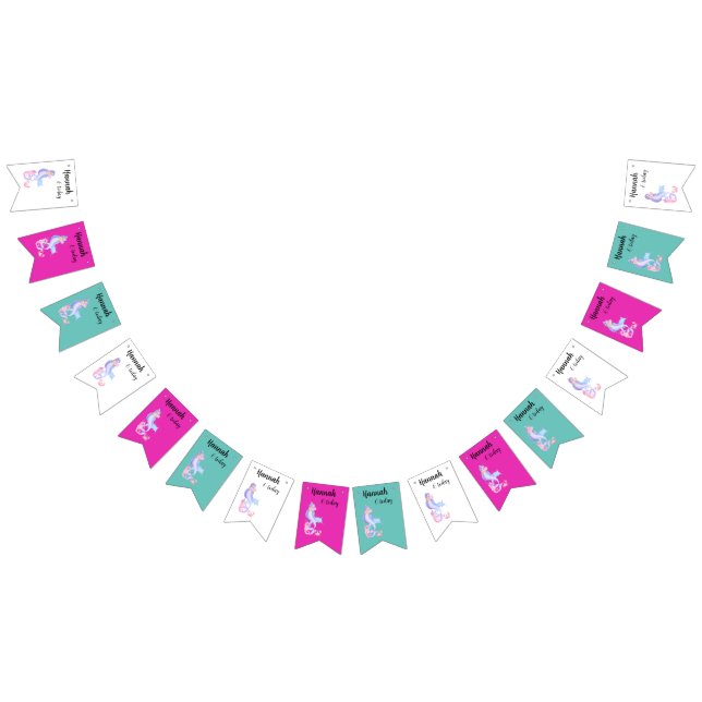 Birthday Girl Mermaid theme  Bunting Flags (All)