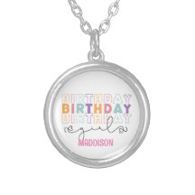 Birthday girl modern chic rainbow