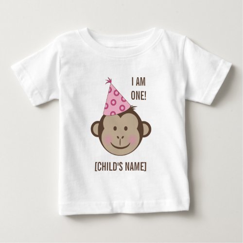 Birthday Girl Monkey Face Shirt