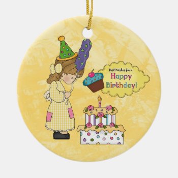 Birthday Girl Ornament by doodlesfunornaments at Zazzle