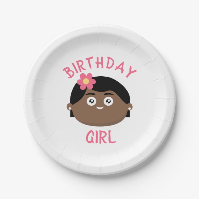 Birthday Girl Paper Plates (Front)
