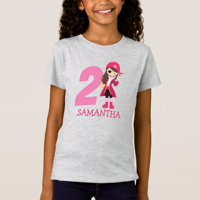 Birthday Girl Party Pirate T-Shirt (Front)