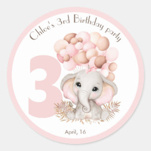 Birthday Girl Personalized Classic Round Sticker