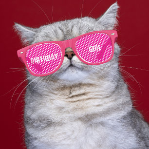 Birthday Girl, Pink, Retro, Stylish, Fun. Retro Sunglasses