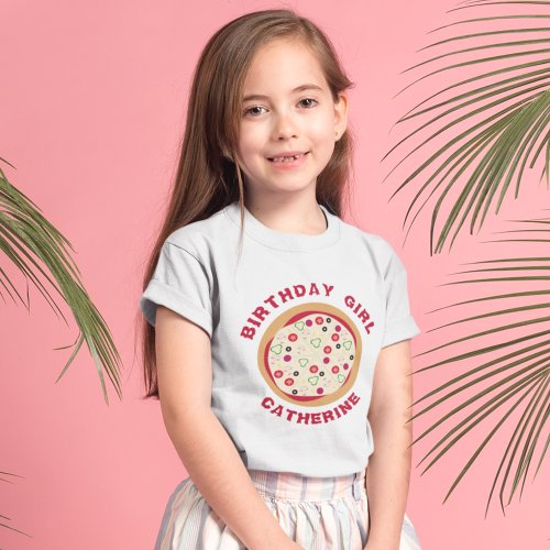 Birthday Girl Pizza Party Name T_Shirt