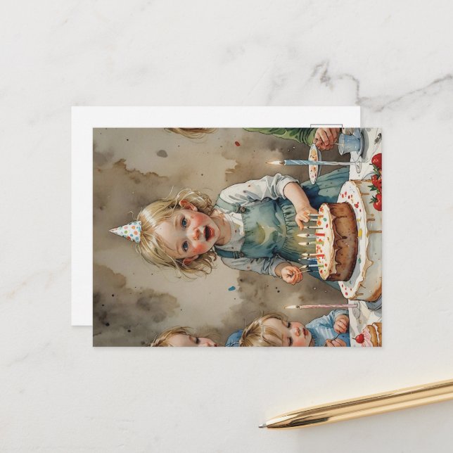 Birthday Girl  Postcard (Front/Back In Situ)