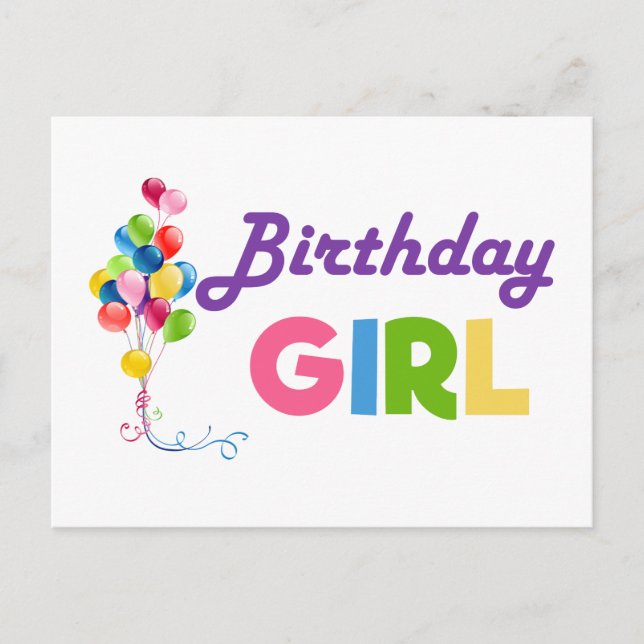 Birthday Girl Postcard (Front)