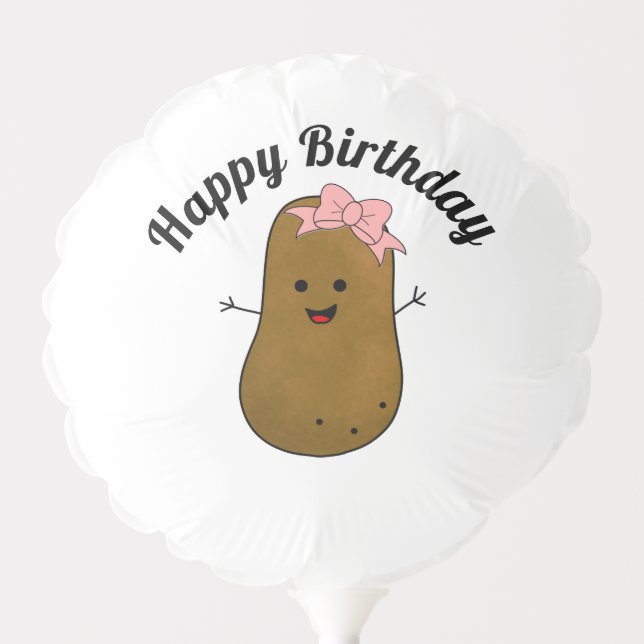 Birthday Girl Potato Balloon (Front)