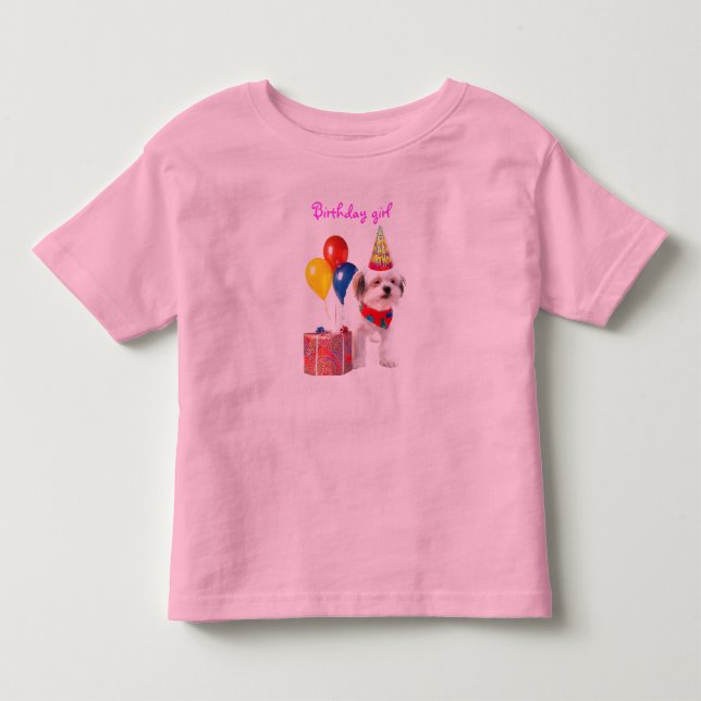 Birthday girl puppy shirt (Front)