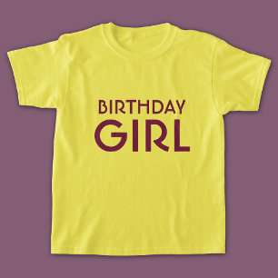 Birthday Girl Purple Lettering T-Shirt