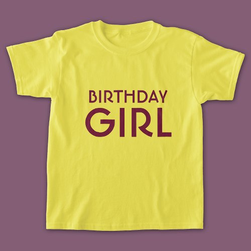 Birthday Girl Purple Lettering T_Shirt