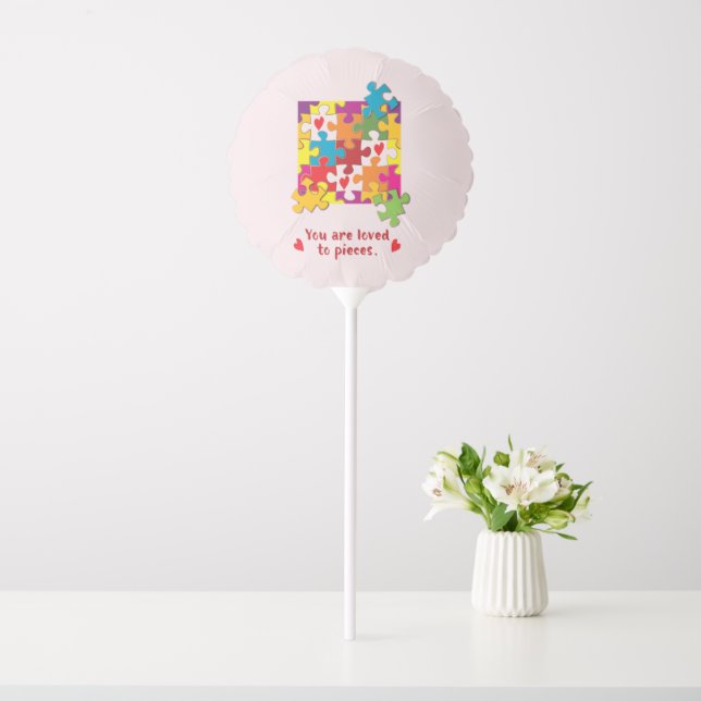 Birthday Girl Puzzle Love to Pieces Balloon (In SItu)