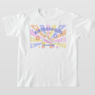 Birthday Girl Retro Roller Skate Birthday Party T-Shirt
