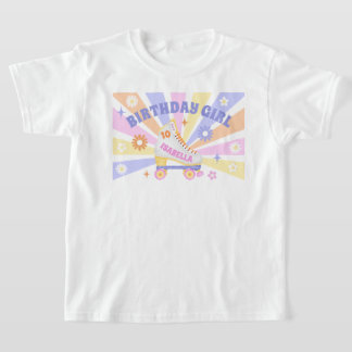 Birthday Girl Retro Roller Skate Birthday Party T-Shirt