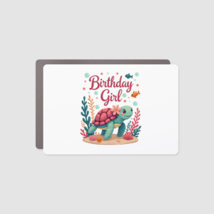 Birthday Girl Sea Turtle Theme Birthday Party Ocea Car Magnet