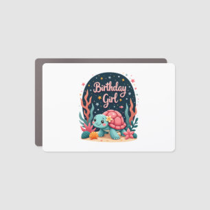 Birthday Girl Sea Turtle Theme Birthday Party Ocea Car Magnet