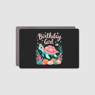 Birthday Girl Sea Turtle Theme Birthday Party Ocea Car Magnet