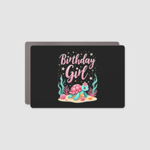 Birthday Girl Sea Turtle Theme Birthday Party Ocea Car Magnet