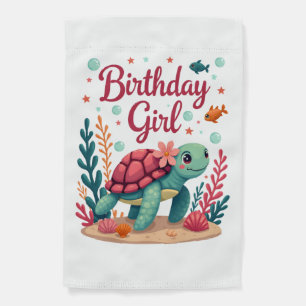 Birthday Girl Sea Turtle Theme Birthday Party Ocea Garden Flag