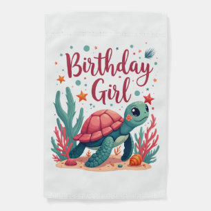 Birthday Girl Sea Turtle Theme Birthday Party Ocea Garden Flag