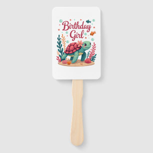 Birthday Girl Sea Turtle Theme Birthday Party Ocea Hand Fan