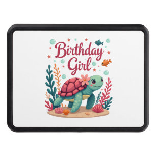 Birthday Girl Sea Turtle Theme Birthday Party Ocea Hitch Cover