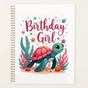 Birthday Girl Sea Turtle Theme Birthday Party Ocea Planner