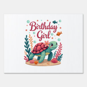 Birthday Girl Sea Turtle Theme Birthday Party Ocea Sign