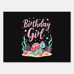 Birthday Girl Sea Turtle Theme Birthday Party Ocea Sign
