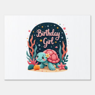 Birthday Girl Sea Turtle Theme Birthday Party Ocea Sign
