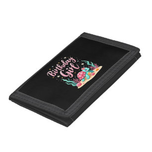 Birthday Girl Sea Turtle Theme Birthday Party Ocea Tri-fold Wallet