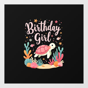 Birthday Girl Sea Turtle Theme Birthday Party Ocea Wall Decal