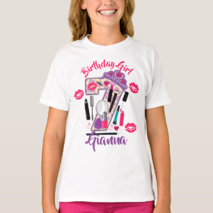 Birthday Girl Seven 7 Spa Make up T-Shirt